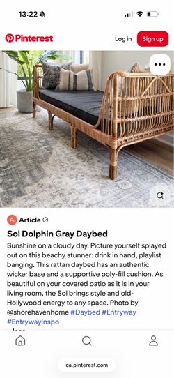 Article Sol Dolphin Rattan Day Bed