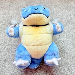 Vintage 1999 Pokémon Blastoise Plush Stuffed Animal Nintendo Jumbo Brand