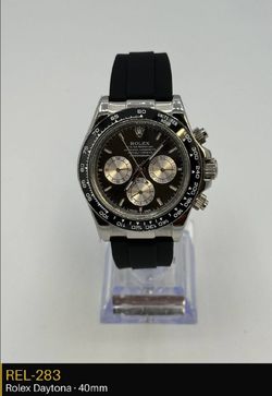 Men's Silver Black Sport Luxury Design