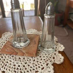Vintage Tower Salt And Pepper ShakersVintage