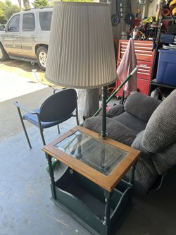 Attached Table And Reading Lamp