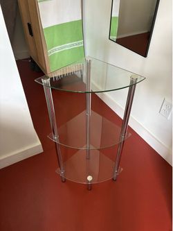 tempered glass side table