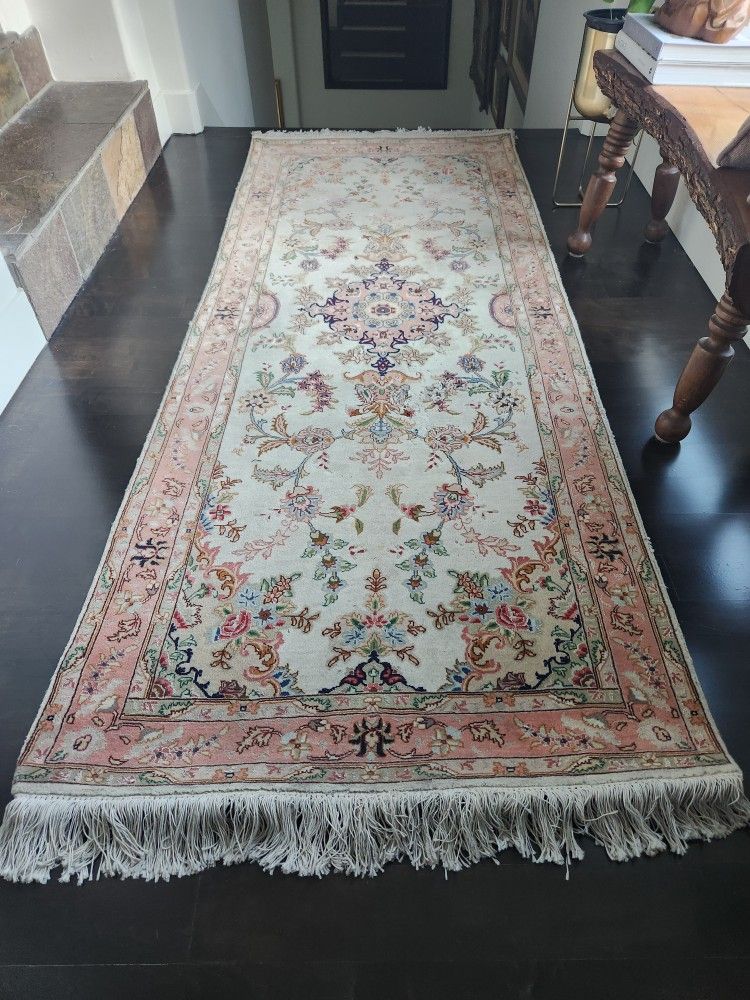 Vintage Persian Tabriz Runner Rug