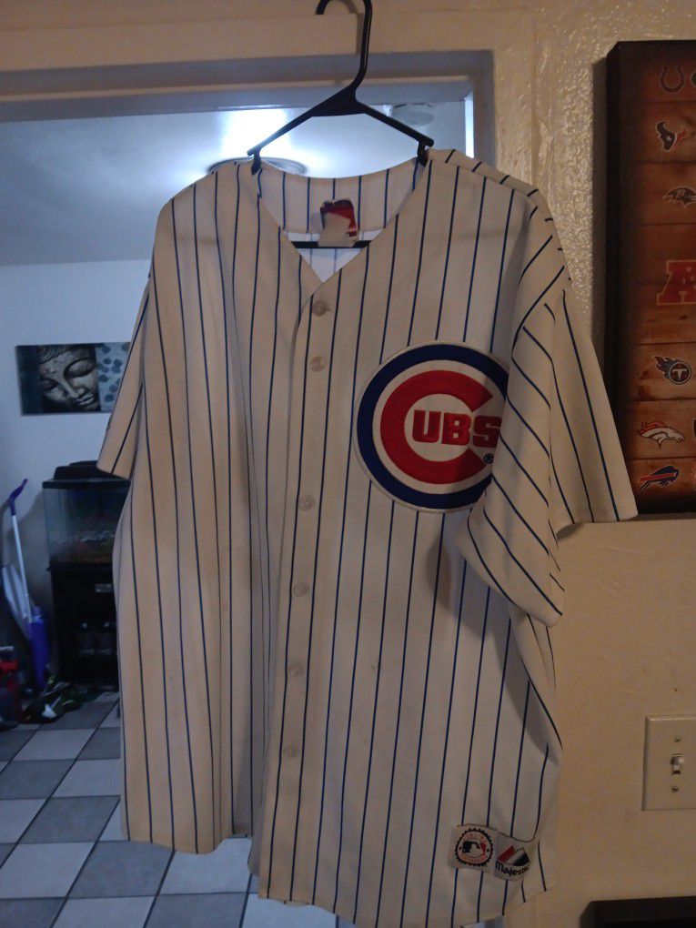 Majestic, Shirts, Chicago Cubs Vintage Majestic Throwback Jersey