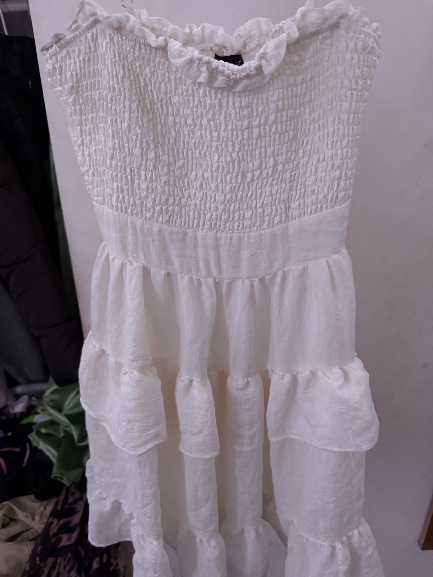 White linen dress with frills from Windsor