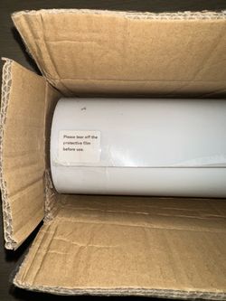 White Cylindrical Roll with Protective Film
