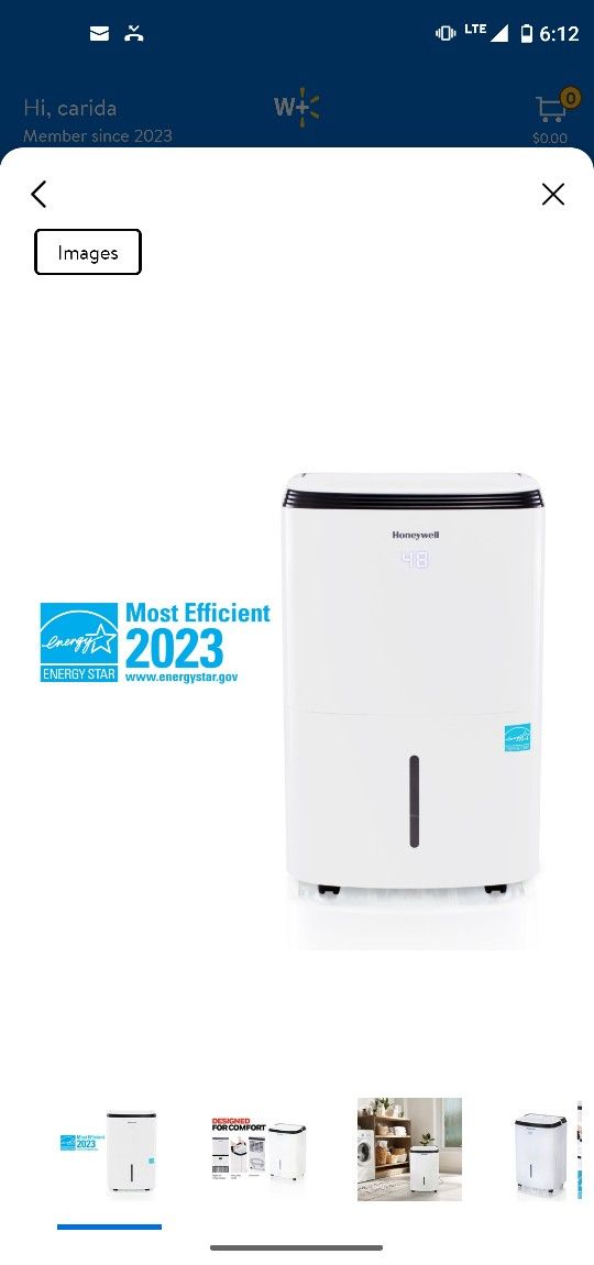 New Honeywell 50 Pints Dehumidifier