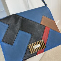Leather Fendi Bag Flap Purse 