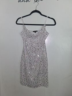White Sparkly Mini Dress