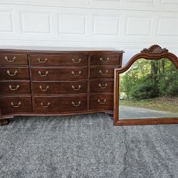 Bassett Large Dresser and Mirror 
