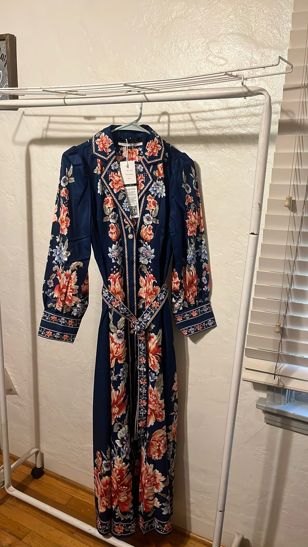 Dalia MacPhee Navy Blue Shirt Dress