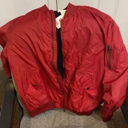 Red H&M Bomber Jacket