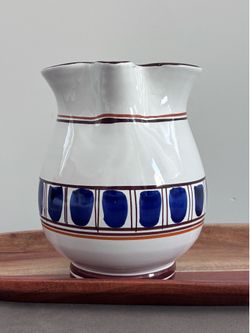 Vintage Italian Majolica Pitcher – Hand-Painted Sicilian Ceramic