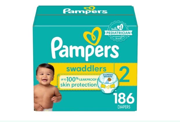 Pampers Baby Diapers - Swaddlers - Size 2, 186 Count