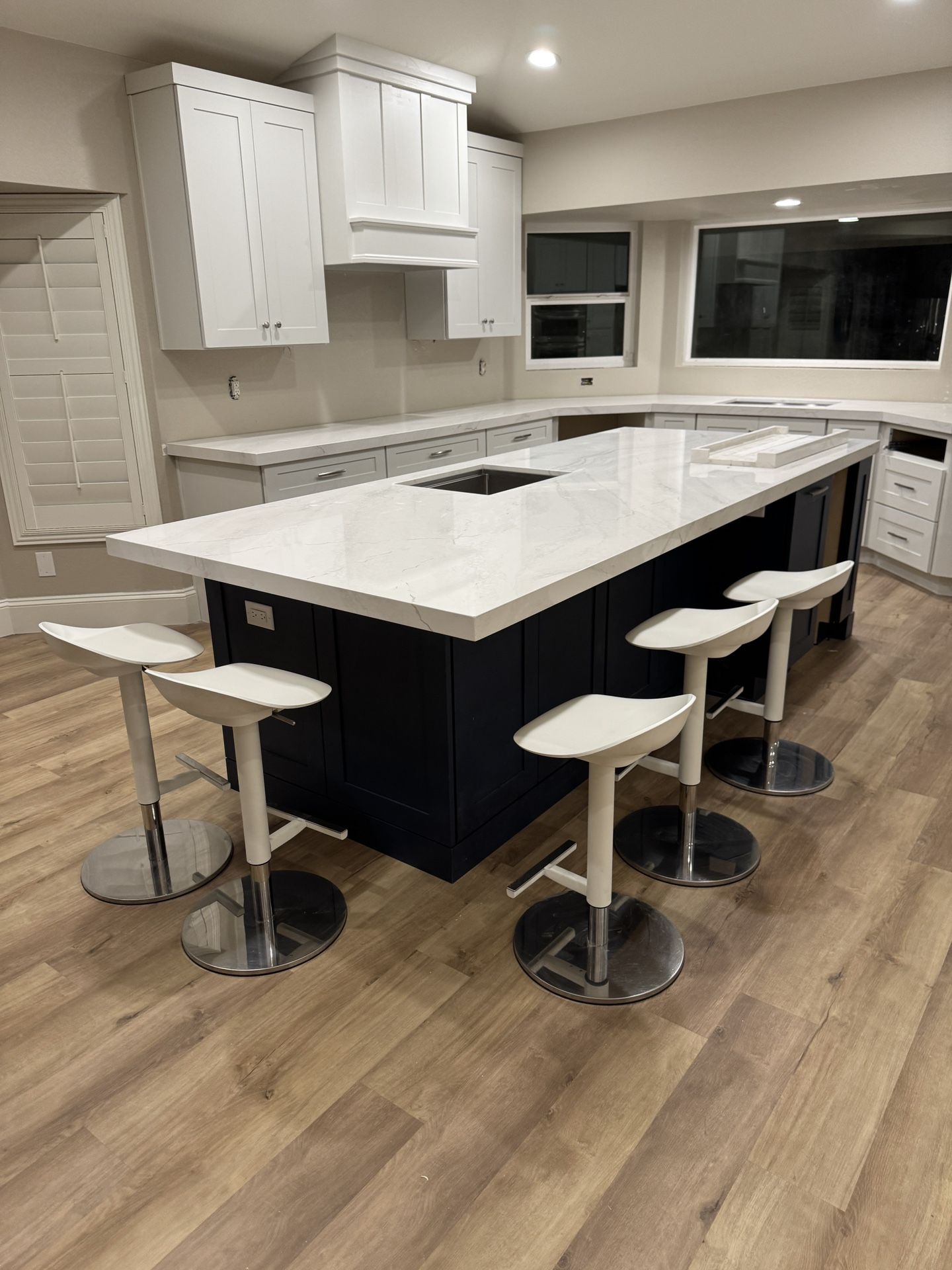 White adjustable Bar Stools