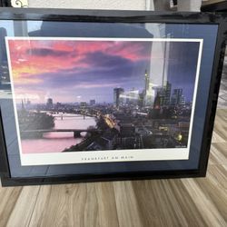 Professionally Framed Poster Of Frankfurt, Germany