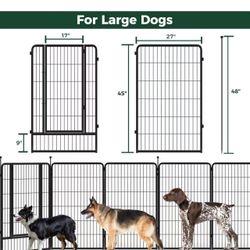 🥨FXW Homeplus Dog Playpen Designed for Indoor Use, 45” Height 16Panels for Puppy and Dogs, Black Patented