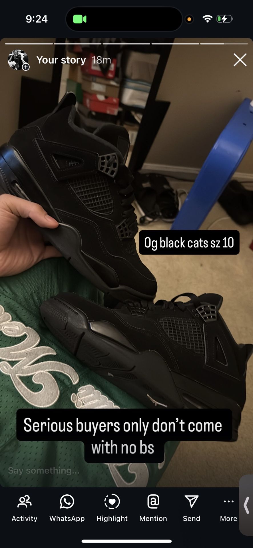 Jordan 4 Black Cats OG 