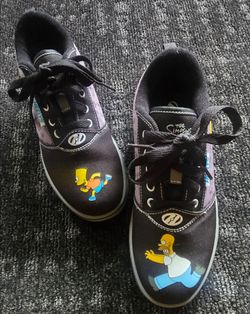 The Simpsons x Heelys Pro 20 Skate Shoes Homer Bart Running Black Youth Size 5