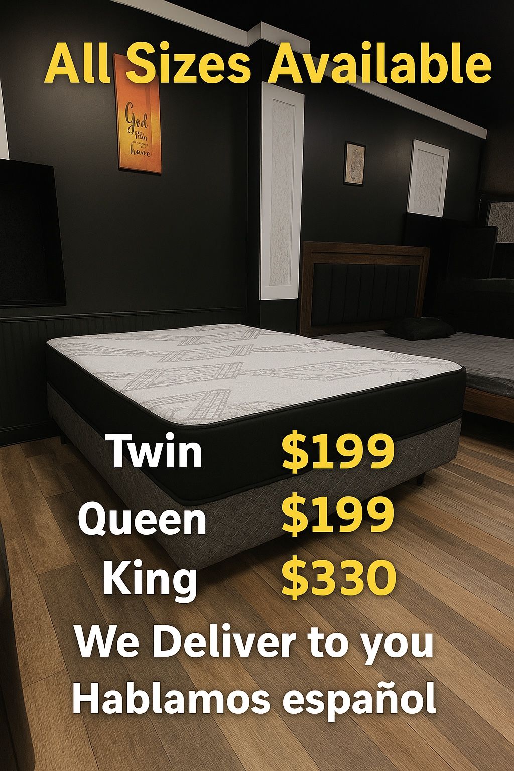 Queen Mattress Come With Free Box Spring - Same Day Delivery 
