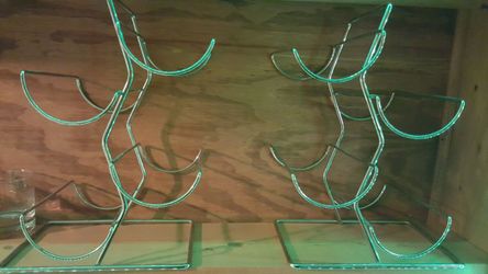 2 Wine table top racks - holds 4 bottles each