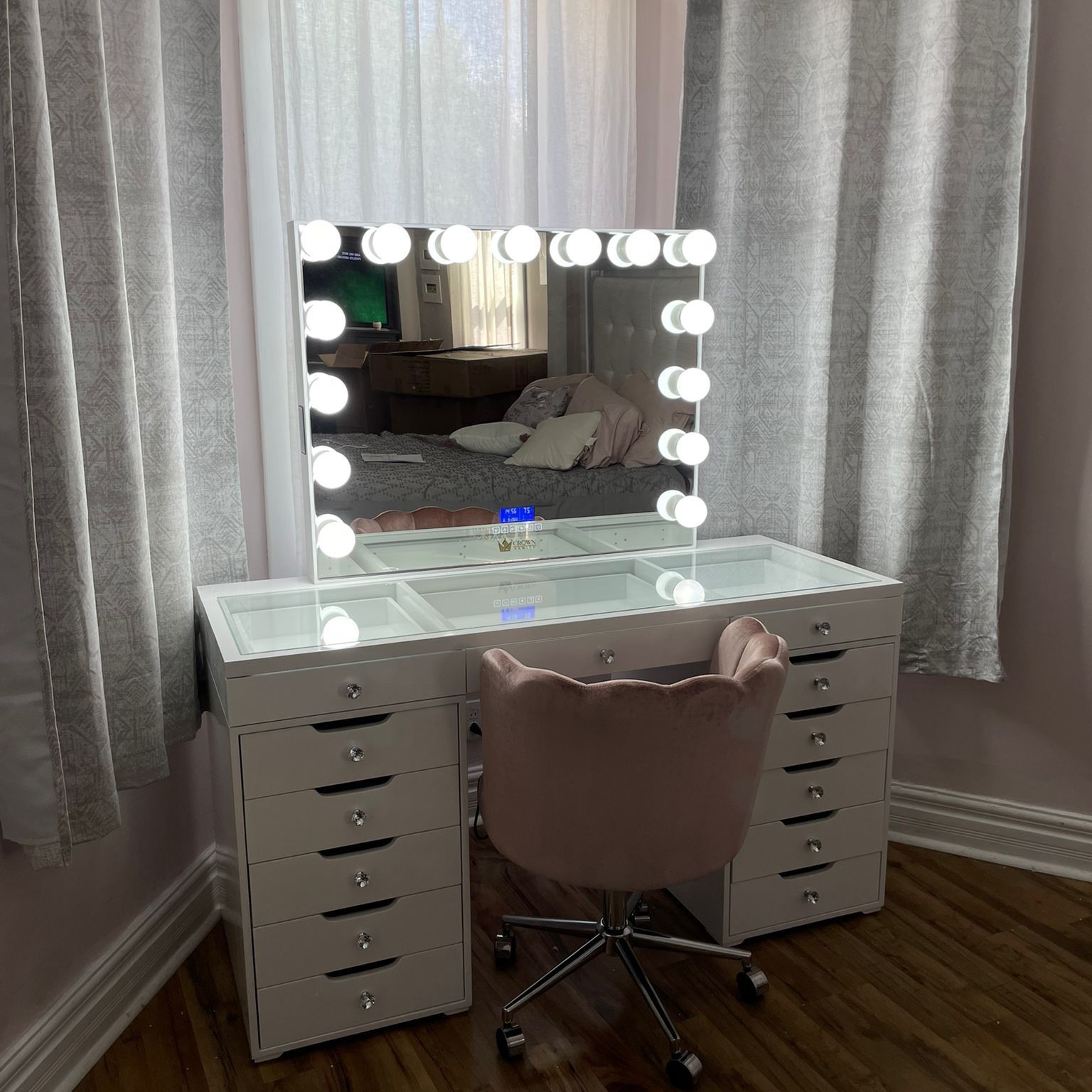 Station Makeup Vanity  💄 Hollywood Mirror