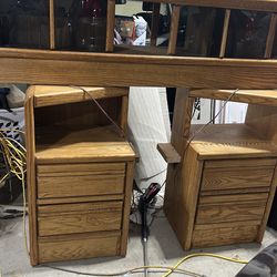 Headboard with 2 nightstands