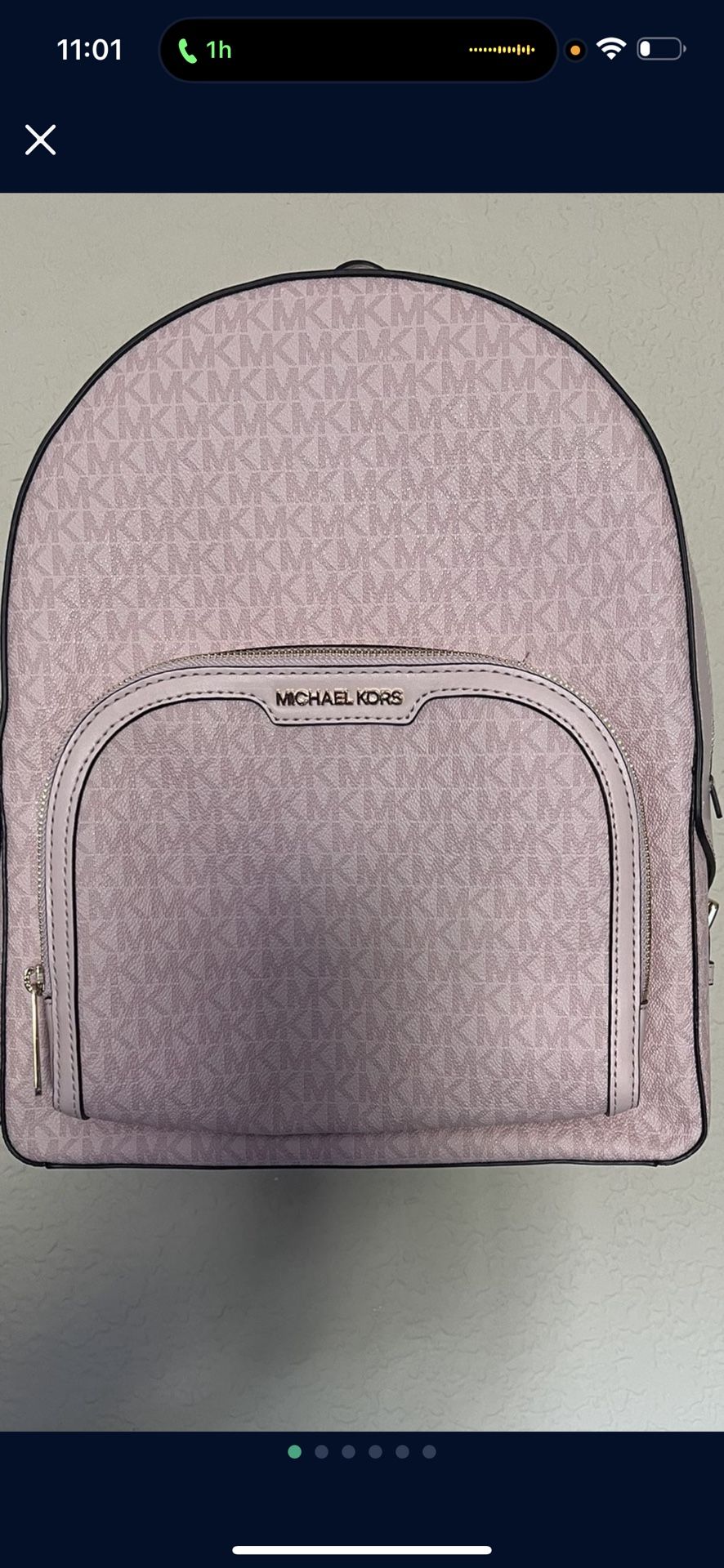 MK pink Full Size Backpack