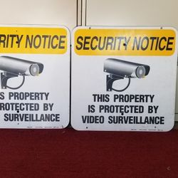 Security Camera Signs Aluminum 18" Square 