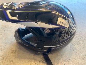Motocross Off-Road Helmet Black and Blue for young