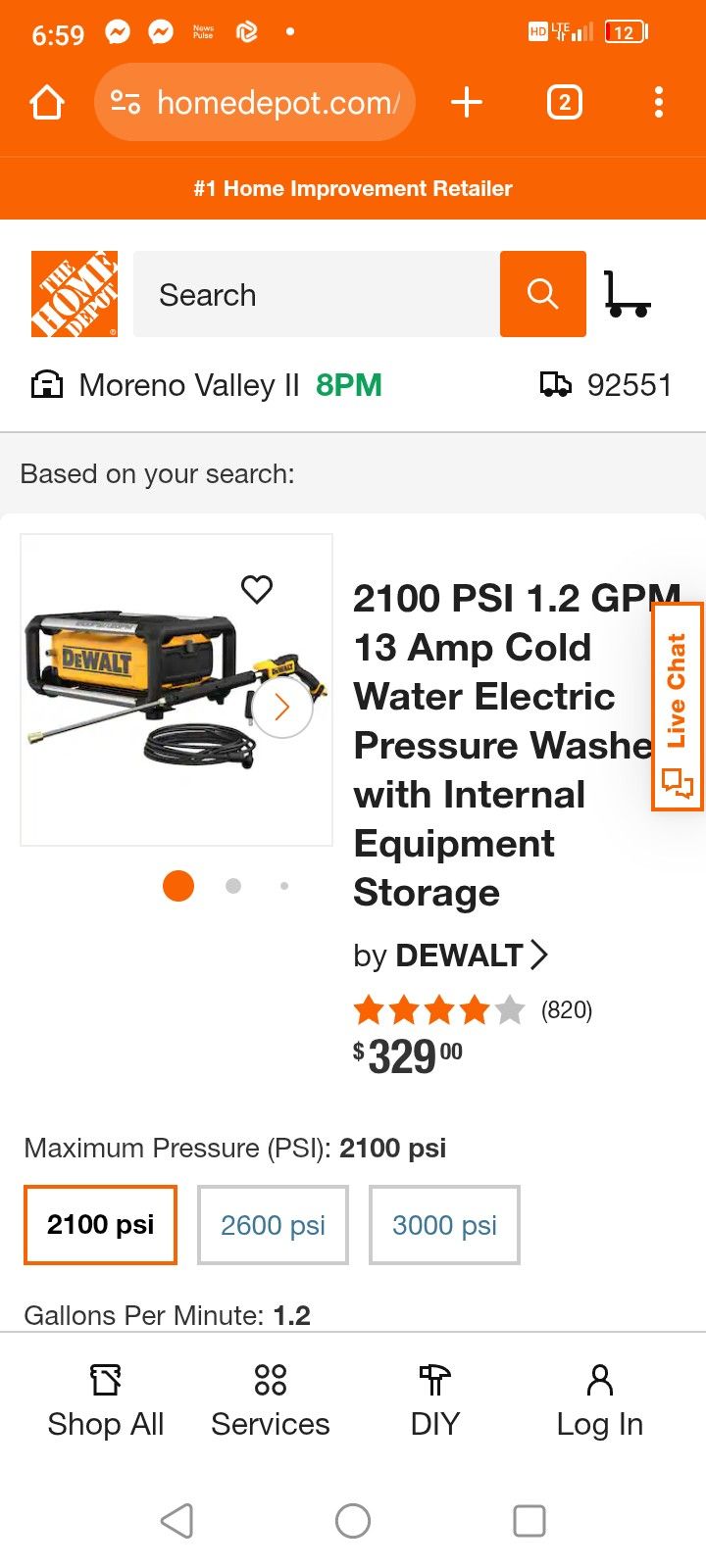 DeWalt Pressure Washer