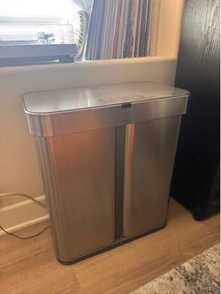 Simplehuman Voice and Motion Activated Recycle and Garbage Trash Can