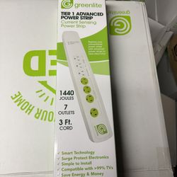 Smart Energy Saving Power Strip - 7 Outlets, Surge Protection, Auto Shut Off- NEW 