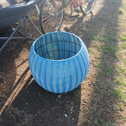 Beautiful metal and wicker Basket large