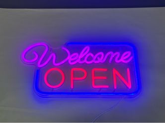 Welcome Open LED Neon Sign (USB Powered)