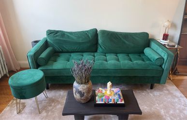 Green couch - must go by Saturday!