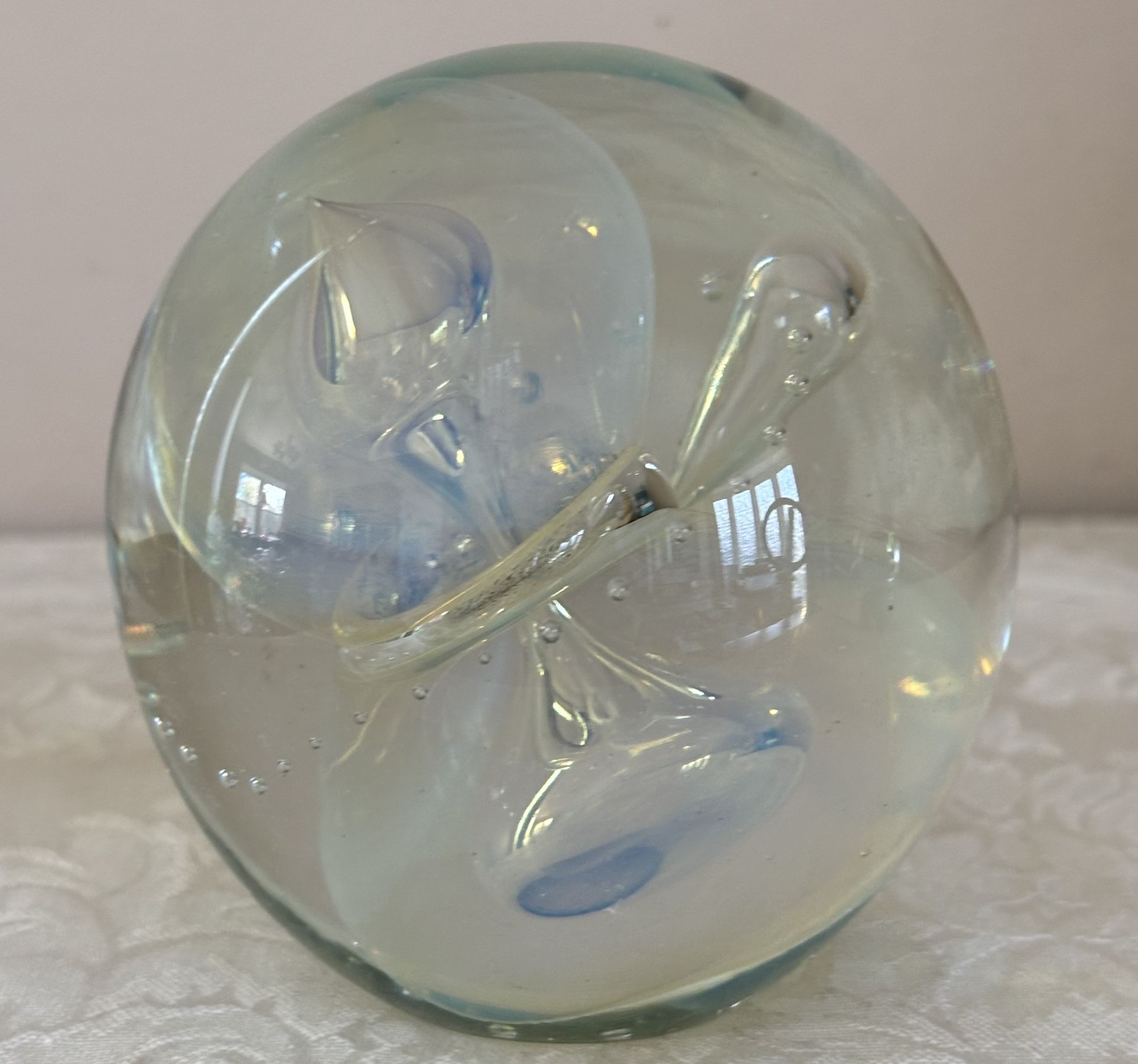Vintage1986 Robert Eickholt Double Jellyfish Paperweight🔵Read Full Description Below🔵