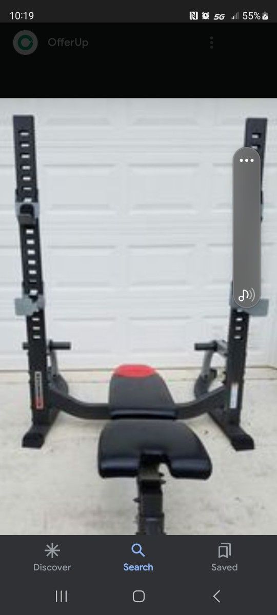 bowflex bench press n weights