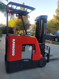 Raymond Electric Stand-Up Reach Forklift