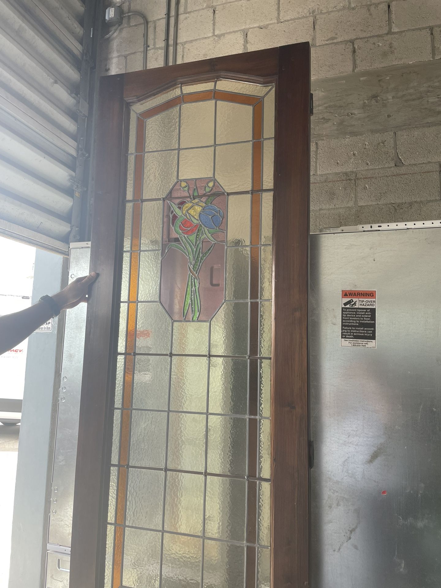 Unique Vintage Stained Glass Doors for sale