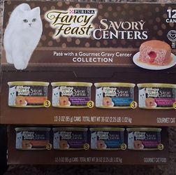 48 cans of Purina Fancy Feast Savory Centers 12-Can Variety Pack