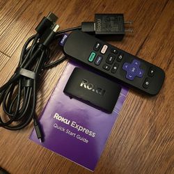Roku Stick Remote And Cables 