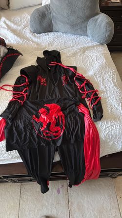 Black and Red Dragon Costume