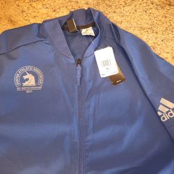 New tags Adidas Jacket XL Full Zip Blue Boston Marathon 2017 Tumbler

