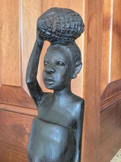 African wood sculptures, etc