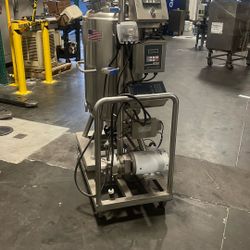 Cart-Mounted Stainless Steel Mixer Tank w/ Scale and Motor