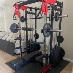 Brand New - Weights INCLUDED. FREE Delivery - LLERO A60 Home Gym. Smith Machine & Functional Trainer