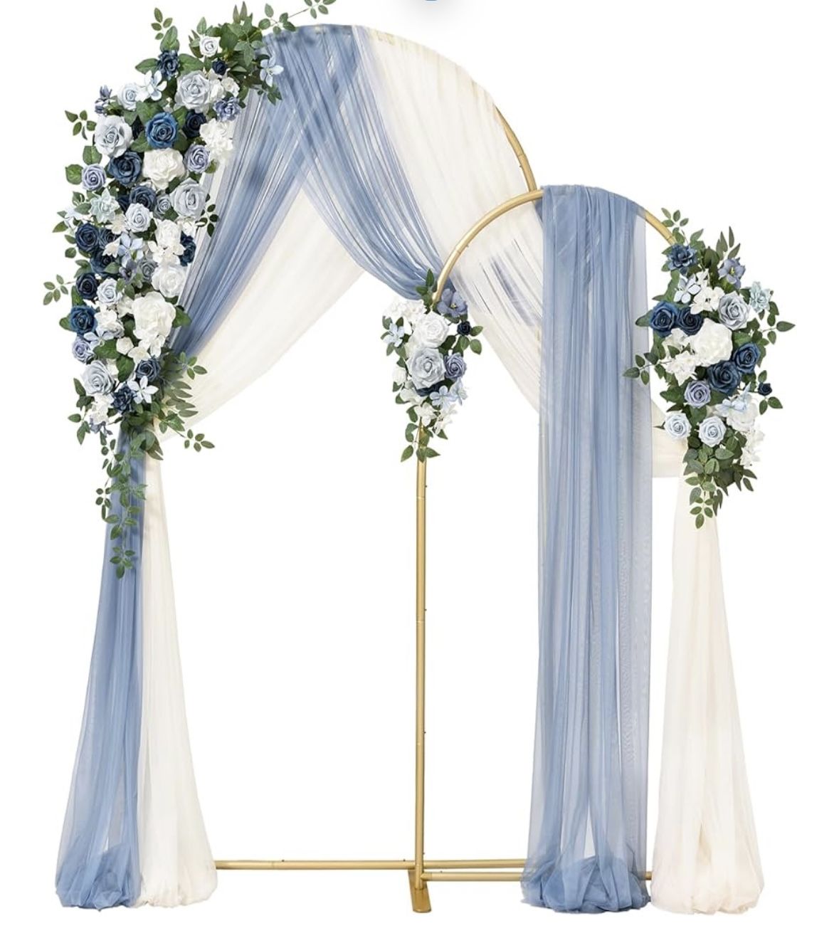 Arch Backdrop Stands w/Flowers and Drapes