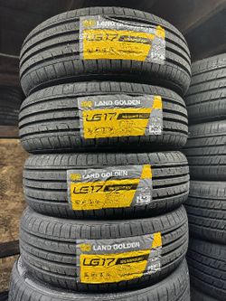 SET OF FOUR NEW TIRES 195/65/15 LANDGOLDEN, INCLUDING MOUNT AND BALANCE. ASK ME FOR ANY SIZE OR BRAND
