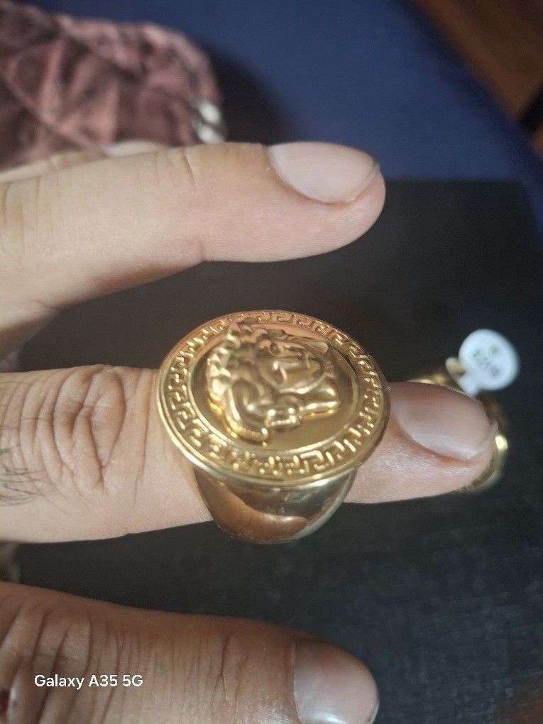 Ring Gold Medusa Plated